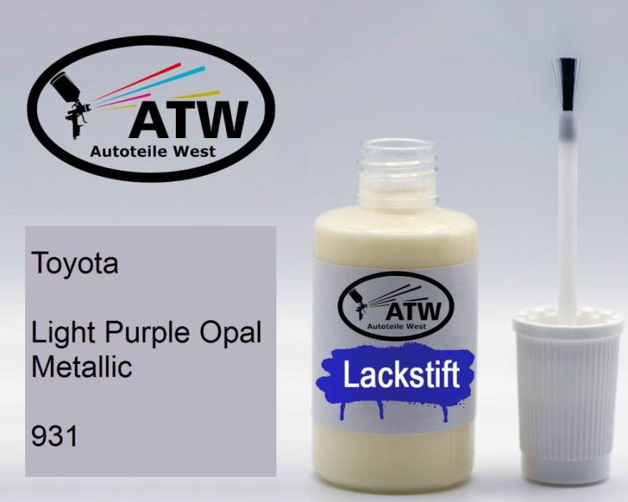 Toyota, Light Purple Opal Metallic, 931: 20ml Lackstift, von ATW Autoteile West.